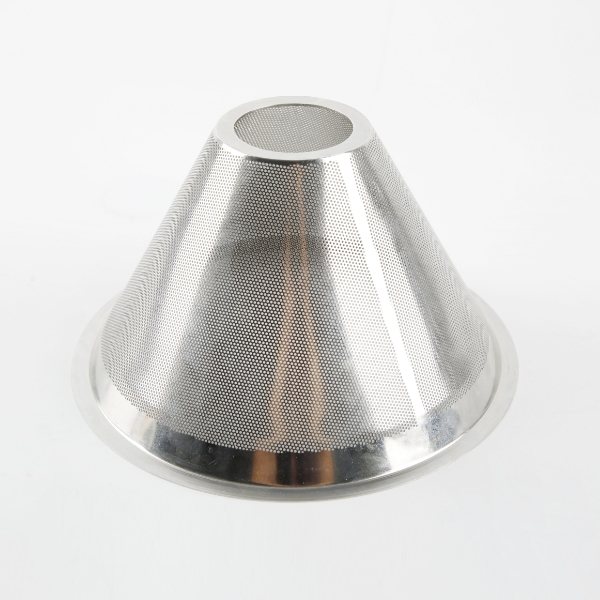 Perforated metal cone filter
